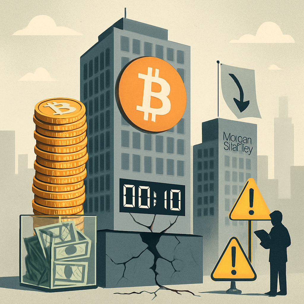 CryptoQuant示警Strategy現金覆蓋僅剩14個月；摩根士丹利同步以最低費率搶攻ETF市場。